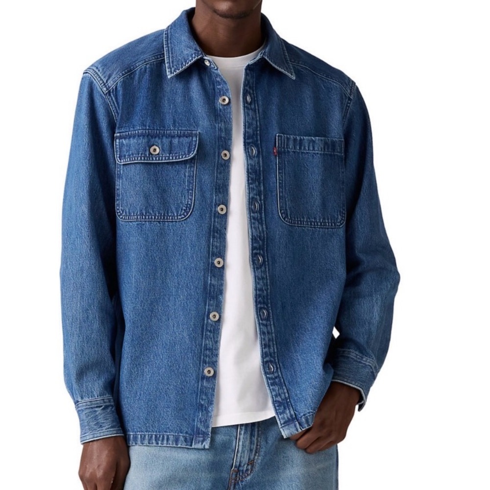 Levi’s Truckee Denim Overshirt XXL NWT Long Sleeve Button Workwear Shirt Jacket